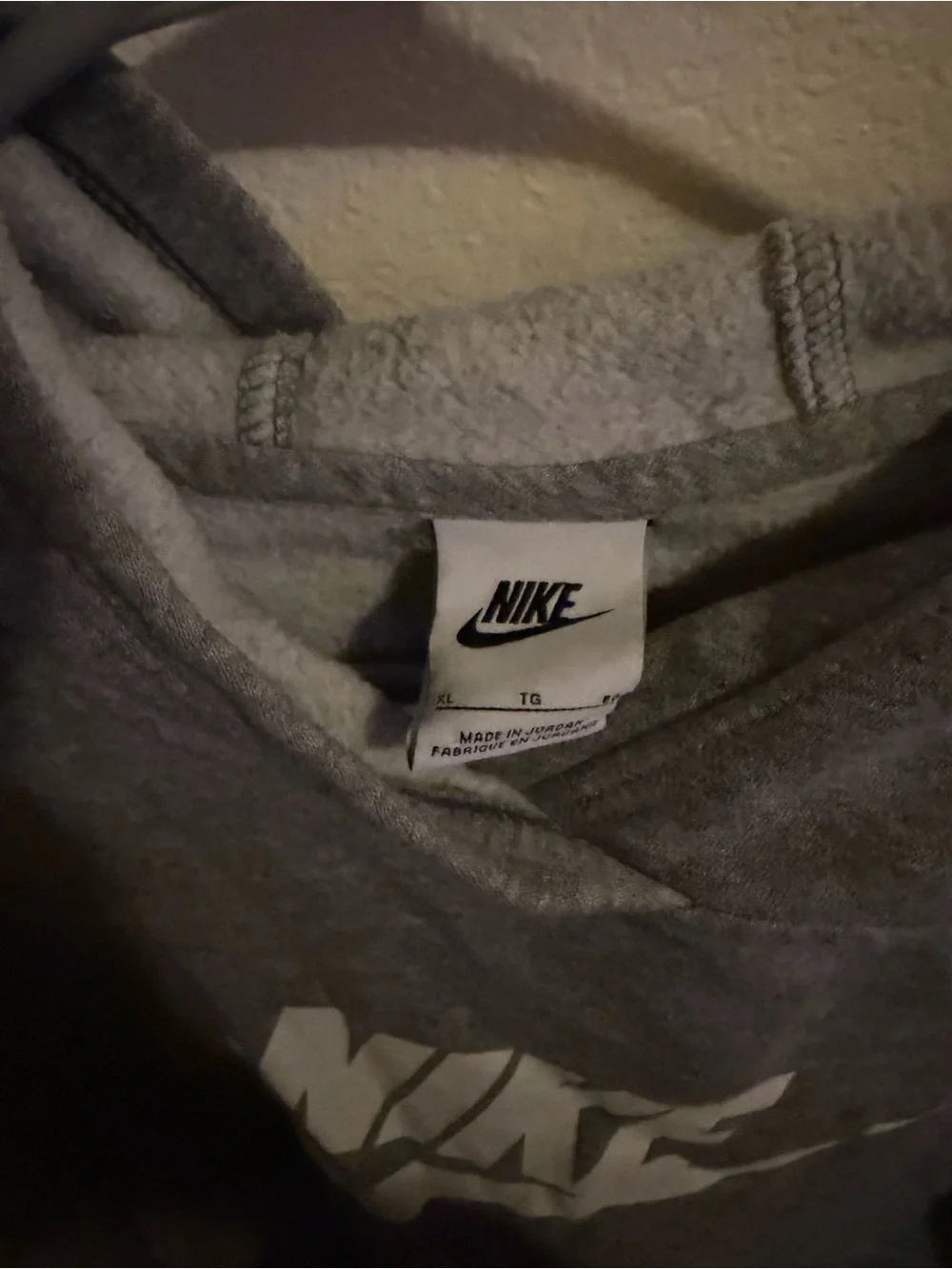 Nike Men's Gray Crewneck Sweatshirt with White Logo